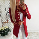 Women Blazer Female Outwear Small Suit Solid Color Office Work Wear