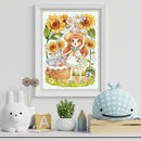 5D DIY Diamond Painting Kits Full Round Drill Sunflower Girl Mosaic Art Picture