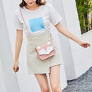 Women PU Leather Crossbody Bag Cute Cartoon Cat Mini Square Shoulder Messenger B