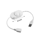 1CH Brightness Adjustment 5V USB Knob LED Strip Light Dimmer Switch (White)