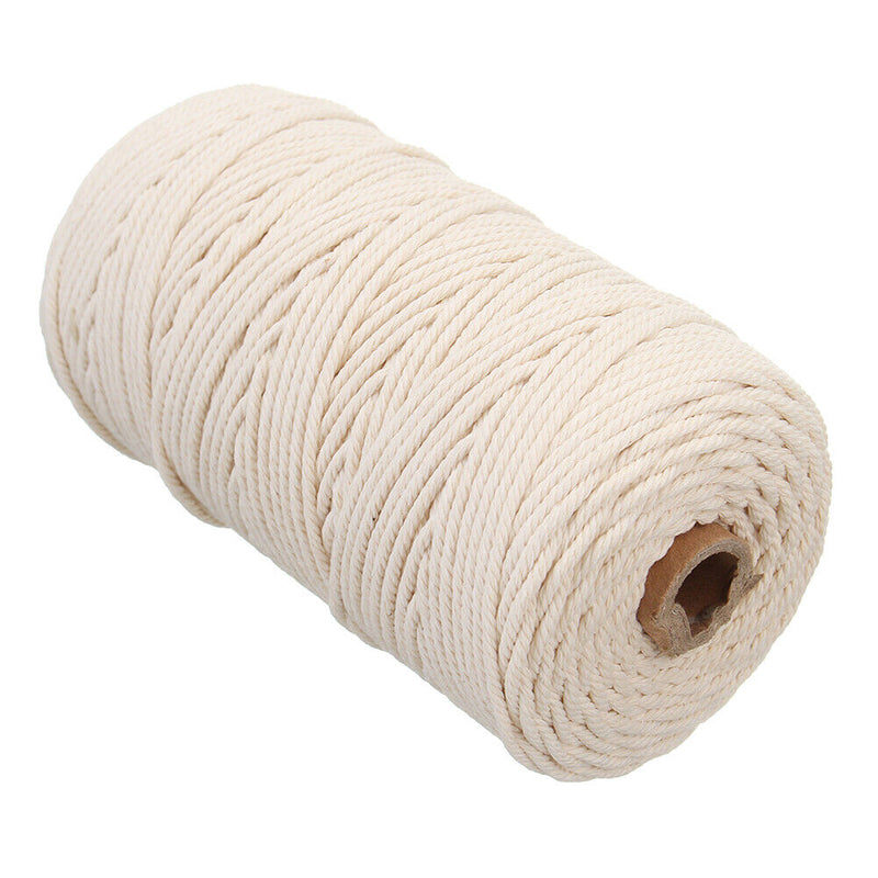 1 Roll Macrame Rope Twisted String Cotton Cord for DIY Handmade (4mmx50m)