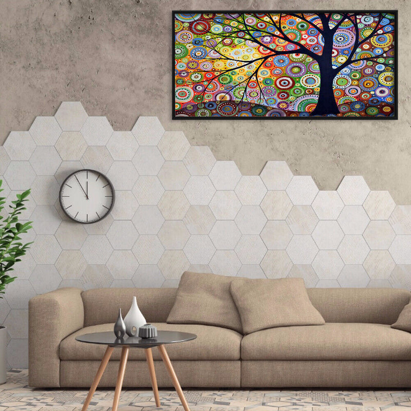 5D Art Diamond Painting DIY Full Round Drill Colorful Tree Mosaic Kit Pictu