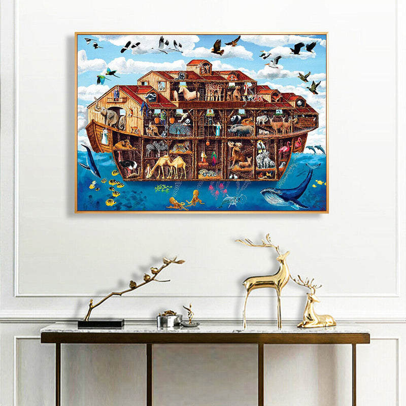 Animals 11CT Stamped DIY Embroidery Full Cross Stitch Handmade Wall Art Craft