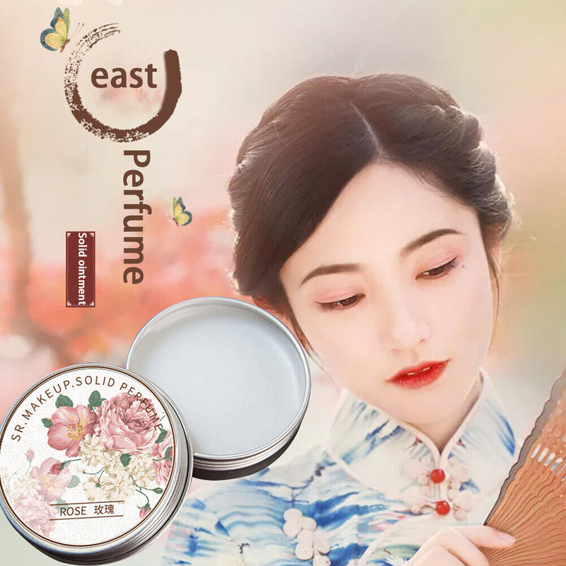 Portable Pocket Balm Mild Long Lasting Deodorant Solid Perfume (Rose)