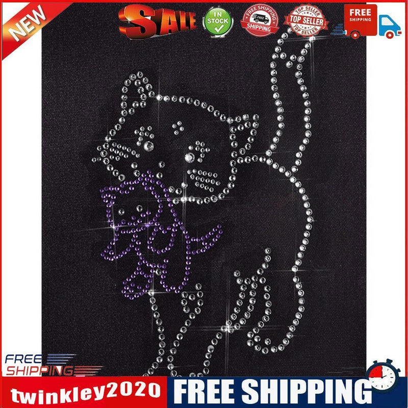 5D DIY Fluorescent Diamond Painting Cute Cat Cross Stitch Embroidery Mosaic