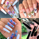 30pcs Nail Stickers Set Big Butterfly Water Transfer Decals Manicure Tools Newly