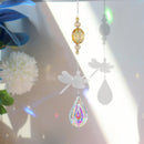 Crystal Wind Chimes Chandelier Rainbow Dragonfly Beads Hanging Decor (5) Newly