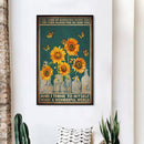 11CT Full Embroidery Sunflower Cotton Print Cross Stitch Kits Home Decoration