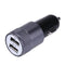 Metal Dual USB 2.1A Car Cigarette Lighter Adapter Charger(Gray+Black) Newly