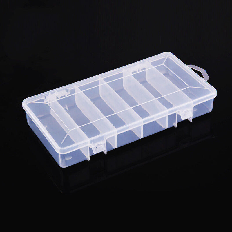 6 Compartments Fishing Lure Plastic Box Portable Kit Storage Case