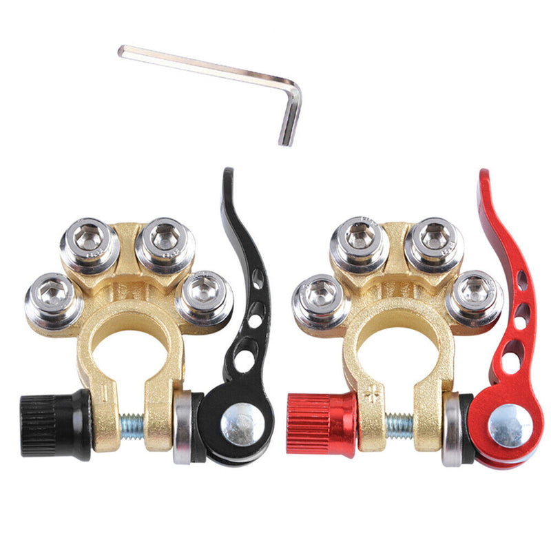 1 Pair Cable Post Clamp Shutdown Connectors Positive + Negative for Car Cars