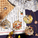 Pendant Chinese style Metal Tassel Book Clip Bookmark Pagination Mark Painted