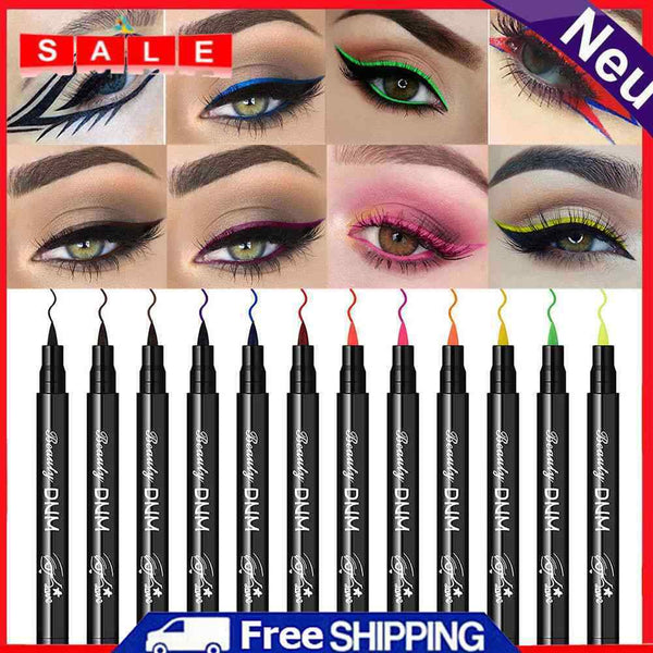 12pcs Liquid Eyeliner Pens, Waterproof, Durable, Cosmetic, Makeup-Too