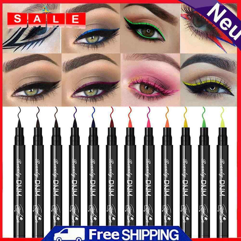 12pcs Liquid Eyeliner Pens, Waterproof, Durable, Cosmetic, Makeup-Too