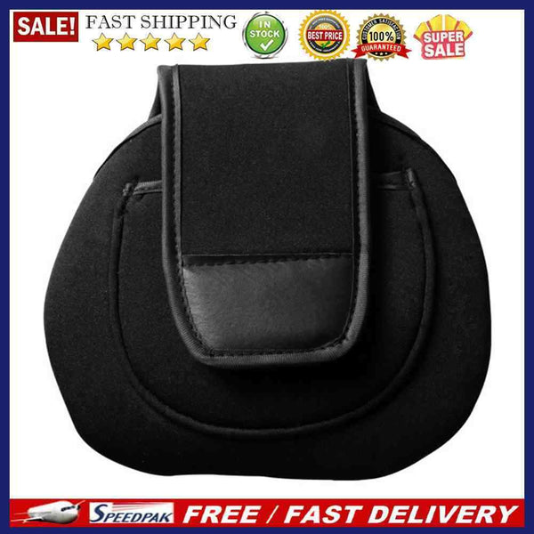 Flannel Fishing Reel Bag Protective Case Cover for Low Profile Baitcasting Wh