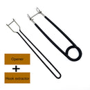 2x Portable Stainless Steel Fish Mouth Opener Jaw Spreader Hook Lock Remove