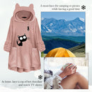 Sherpa Hood Wearable Blanket - Women Winter Hoodie Lazy Soft Blanket Casual Top