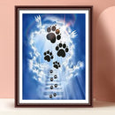5D DIY Full Round Drill Diamond Painting Dog Footprints Cloud Handmade Art Craft