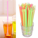 Soft Creative Drinking Supplie Colorful 100PCS Spoon Straws Milkshake Straws