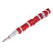8 In 1 Portable Alloy Screw Driver Pen Set Slotted Bits Repair Tools Red