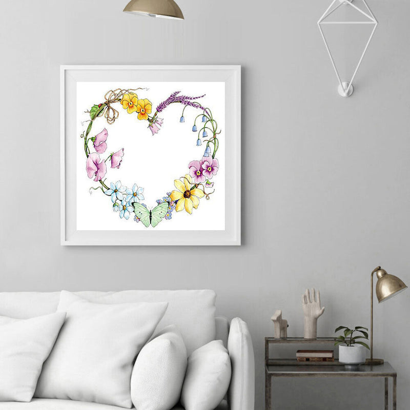 Flower Love Garland Oil Paint By Numbers Kits Picture Wall DIY Home Decor