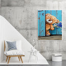 Bear by Door Oil Paint By Numbers Kit DIY Home Decoration Gift Wall Art Pic