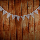12 Flags White Lace Flag Banner  Pennant Wedding/Birthday Party Decor