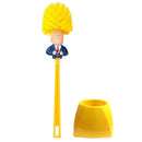 Creative Plastic Trump Toilet Brush Base Bath Nightstool Groove Clean Tool Gifts