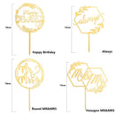 Dessert Sticks DIY Cupcake Decor Cake Topper Always Mr&Mrs Happy Birthday