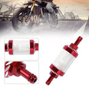 8mm CNC Aluminum Gas Fuel Oil Filter for ATV Dirt Pit Bike Motocross(Red) Newly