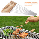 10pcs Outdoor Camping Picnic Barbecue Stick Stainless Steel Grill Needles Newly
