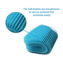 Silicone Dish Washing Brush Pot Pan Kitchen Cleaner Sponge Scrubber (Blue) Newly