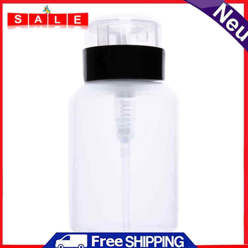 220ml High-Capacity Empty Pump Refillable Nail Polish Remover Bottles Tools