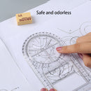 Geometric Ruler Students Drawing Template Measuring Tools (Transparent) Newly
