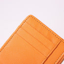 Simple Leather Zipper Solid Color Litchi Pattern Wallet Men Women Card Holder