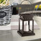 Retro Lantern Candle Twinkle Lamp LED Solar Light Outdoor Garden Hanging Decor