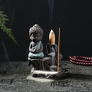 20pcs Incense Cones 1pcs Burner Buddha Waterfall Backflow Stove (Green) Newly
