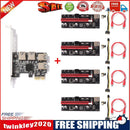 PCI-E X4 1 to 4 Multiplier+4xPCI-E 16X Riser+4xPCI-E 1X Adapter+009S Cord
