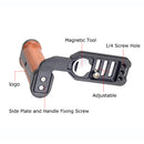 1x Side Wooden Handle, Left L Plate Quick Change Plate Accessory For Camera
