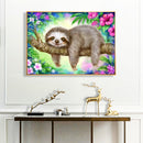 DIY Handpainted Sloth Oil Paint by Numbers Picture Drawing Craft Kit Artwor