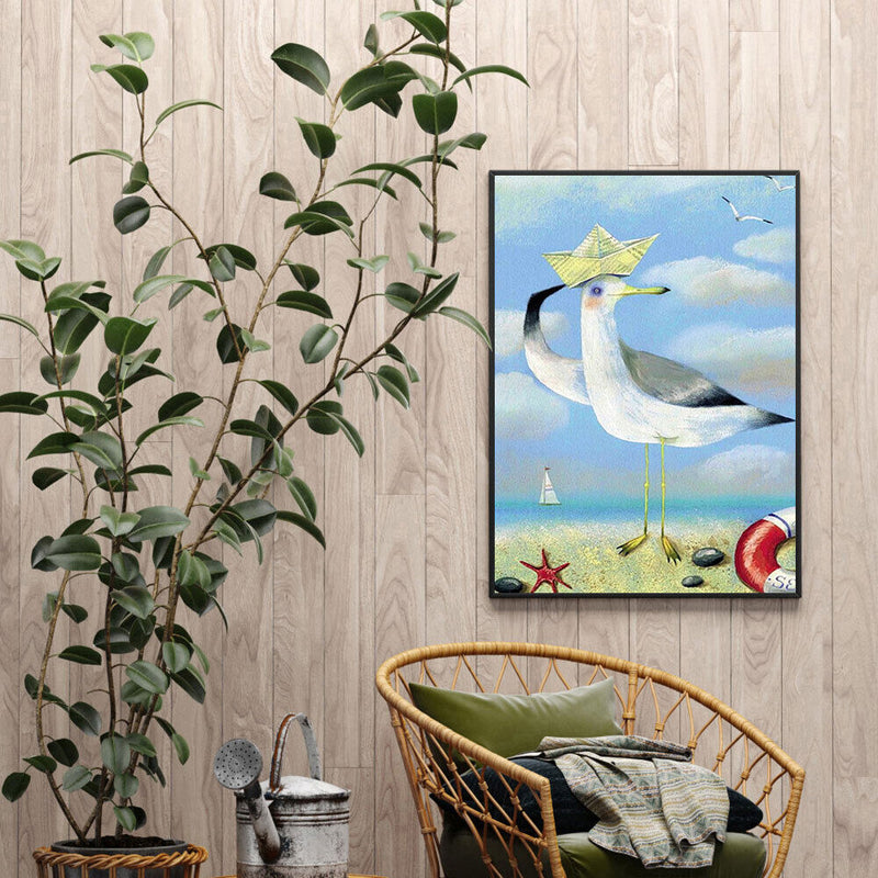 Captain Seagull Oil Paint By Numbers Kits Canvas Picture Wall Art DIY Craft