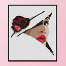 14CT Partial Cross Stitch Charming Lips Stamped DIY Embroidery Kits Handmade Art