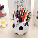 Cute Football Shaped Pen Holder Desktop Pencil Storage Rack (Black-White) Newly