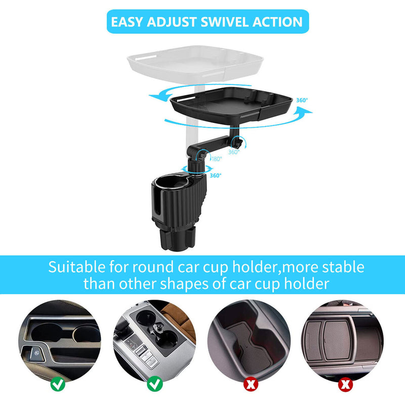 Vehicle Organizer for Meals Adjustable Car Food Storage Holder Car Accessories