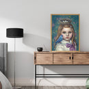 Frameless Oil Paint By Numbers DIY Girl Bird Picture Craft Kit for Living Room