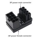 ATX 8-Pin Female to 8Pin Male 180 Degree Angled Adapter for Desktop Video Card