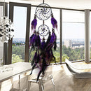 Purple Feather Bead Catcher Feathers Wall Hanging Dream House Car Decor Ornament