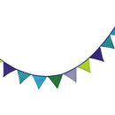 12 Flags 3.2m Colorful Cotton Fabric Garland Pennant Flags Banner Garland Hoc