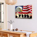 DIY Paint By Number Kit Flag Eagle Abstract No Frame for Home Decoration