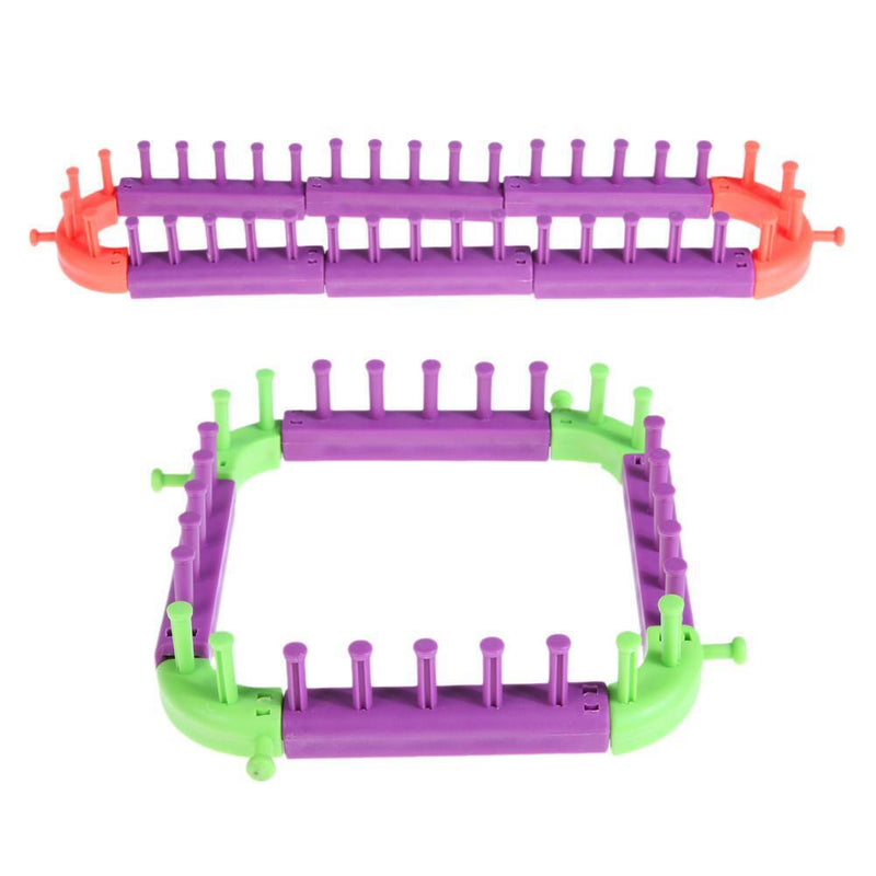 Spliced Loom Braided Frame Knitting Looms Long Ring Set with Hook Needles